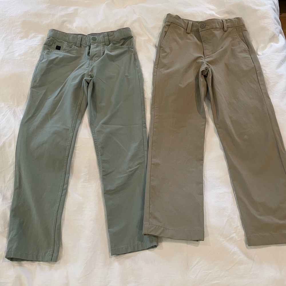 Boys Casual Pants - Green and Tan